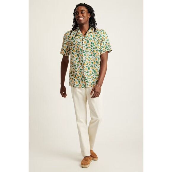 Bonobos Linen Riviera Cabana Men's Shirt Buttondown Short Sleeve L New 283378 - Picture 1 of 10